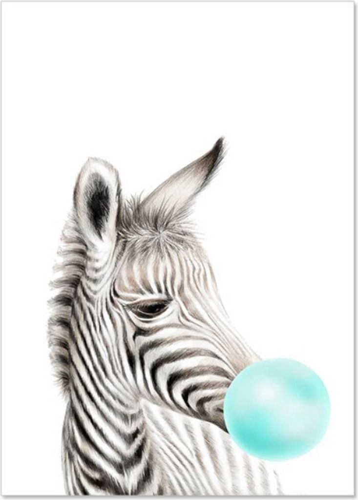 TPFLiving Kunstdruck LW-1319 (OHNE RAHMEN) Poster - Leinwand - Wandbild - Hochauflösender Giclée-Druck, langlebig und hochwertig - Tiere mit Luft...