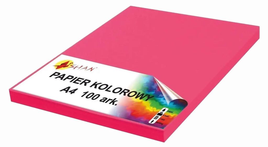 Papier couleur A4 100g rose intensif 100 feuilles Image du produit 
