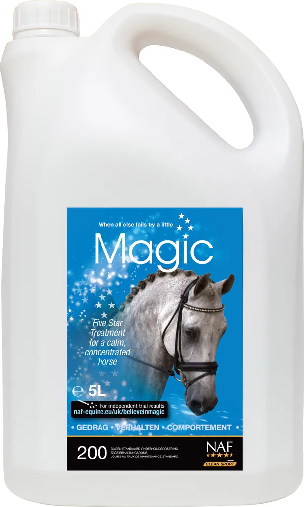 NAF Liquid Magic Solution Anti-Stress pour Cheval au Travail - Taille 5 L