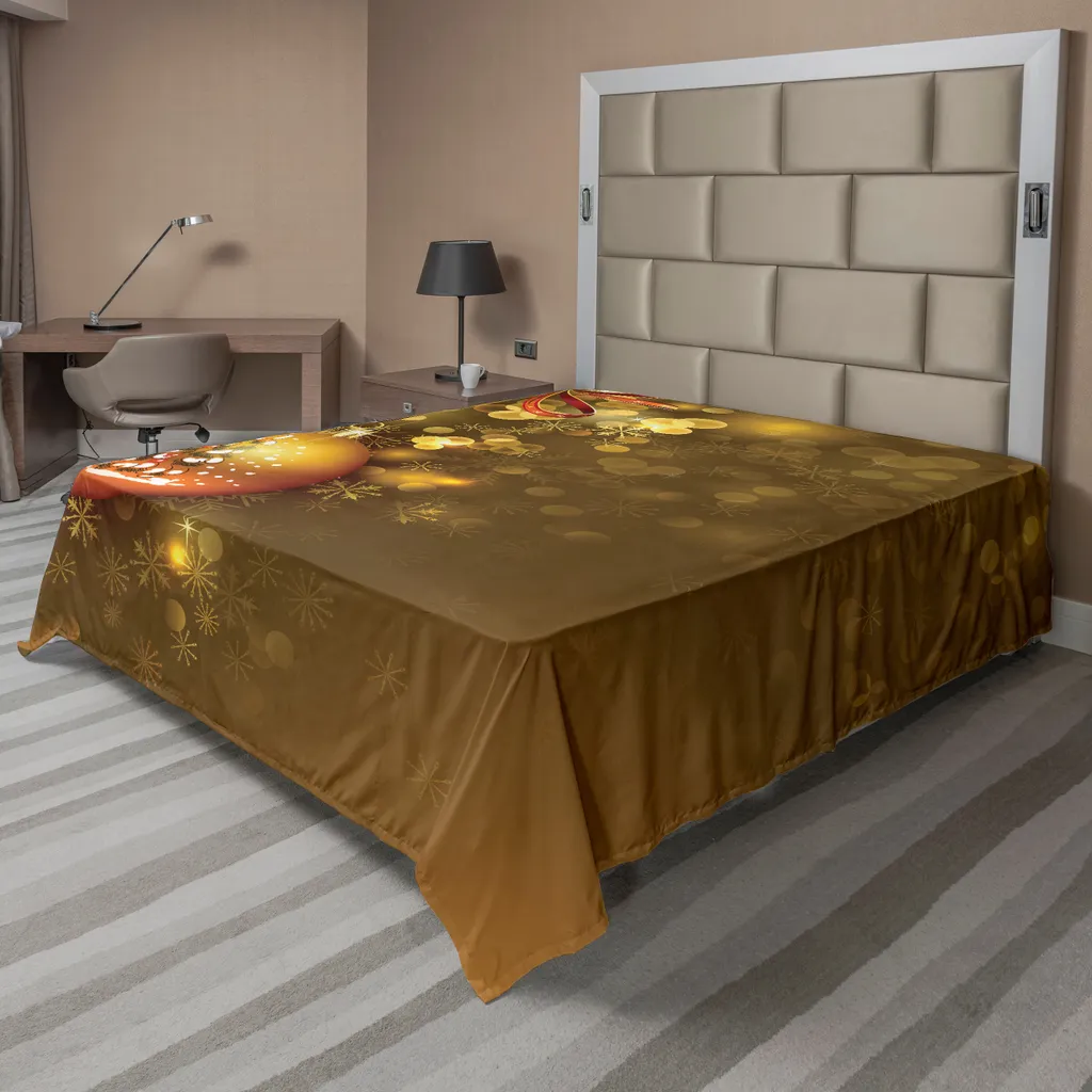 Drap de Noël avec motif boules scintillantes et textile doux 260x228
