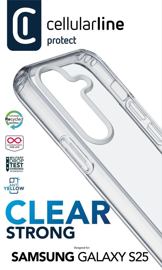 CELLULARLINE Cellularline Clear Strong - Galaxy S25 Immagine del prodotto 