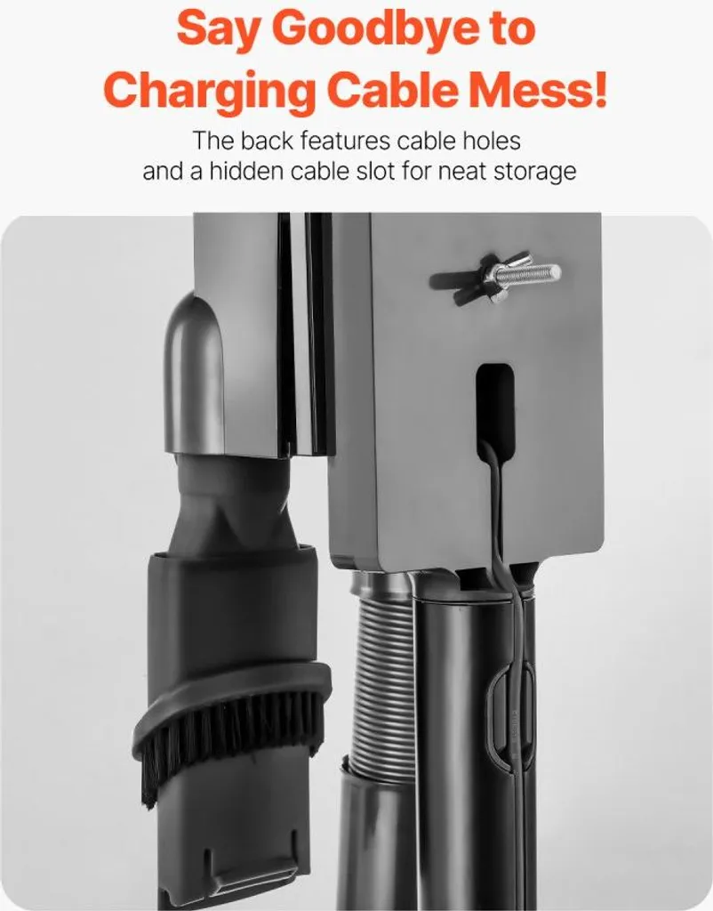 Rangement aspirateur Dyson vertical 130cm - Support mobile multi-brosses