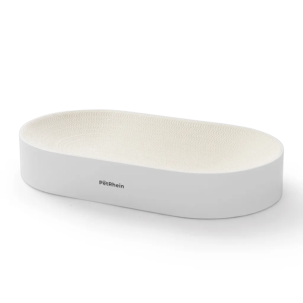 Carton à griffer Zen Paw Series Blanc - Griffoir design pour chat adulte