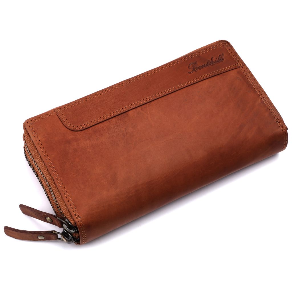 Clutch wit leer met veel vakken van Berba | Stuivenga Lederwaren Delft