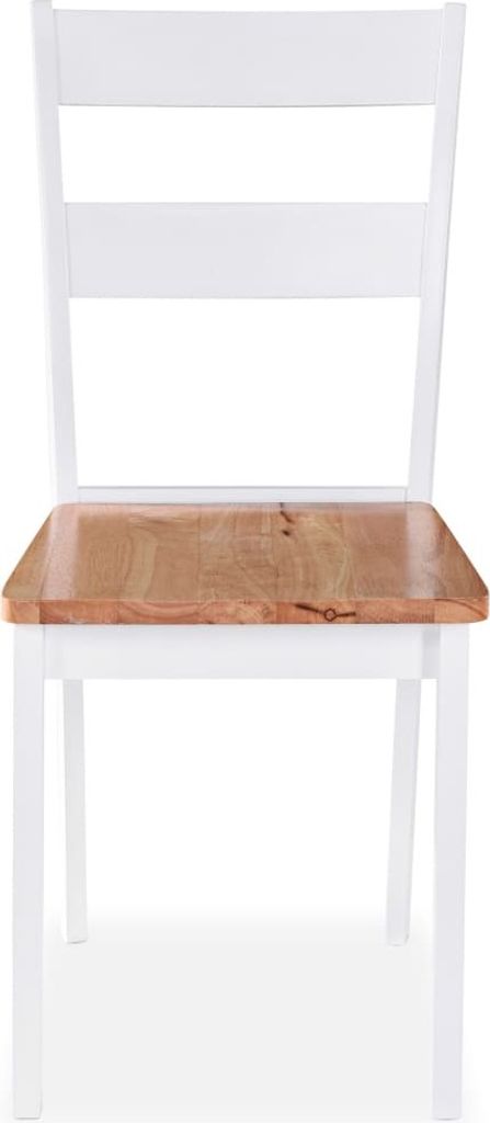vidaXL Chaises de salle à manger 2 pcs. Blanc Bois massif Image du produit 