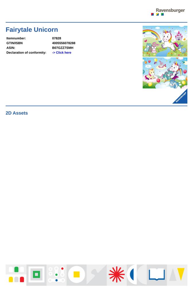 Märchenhaftes Einhorn Ravensburger 07828 Produktbild 