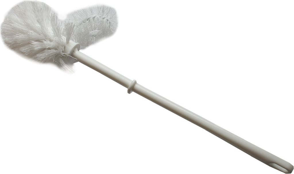 WC Bürste WEISS PP mit Randreiniger 78 mm, 10 Stück