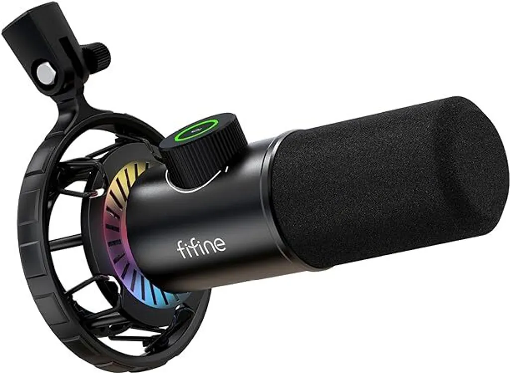 Microphone pour Streaming et Discord avec Réduction de Bruit et Sortie Jack