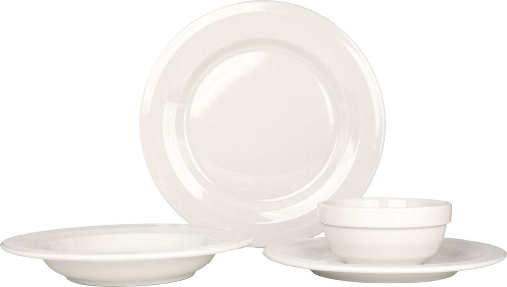 Bonna Geschirrset (Medium) - Halo - 24 teilig - 6 Personen - Porzellan