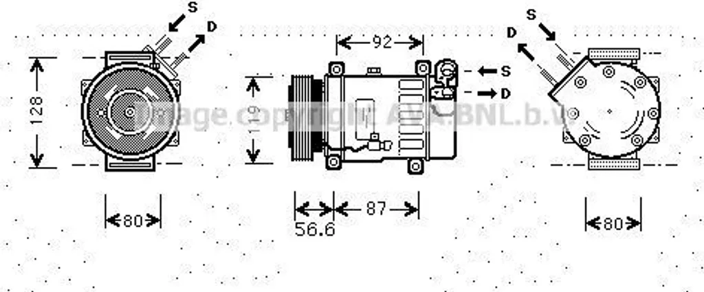 Compresseur Clim Citroën Berlingo et Jumpy - Idéal pour Grand Froid 6453NK