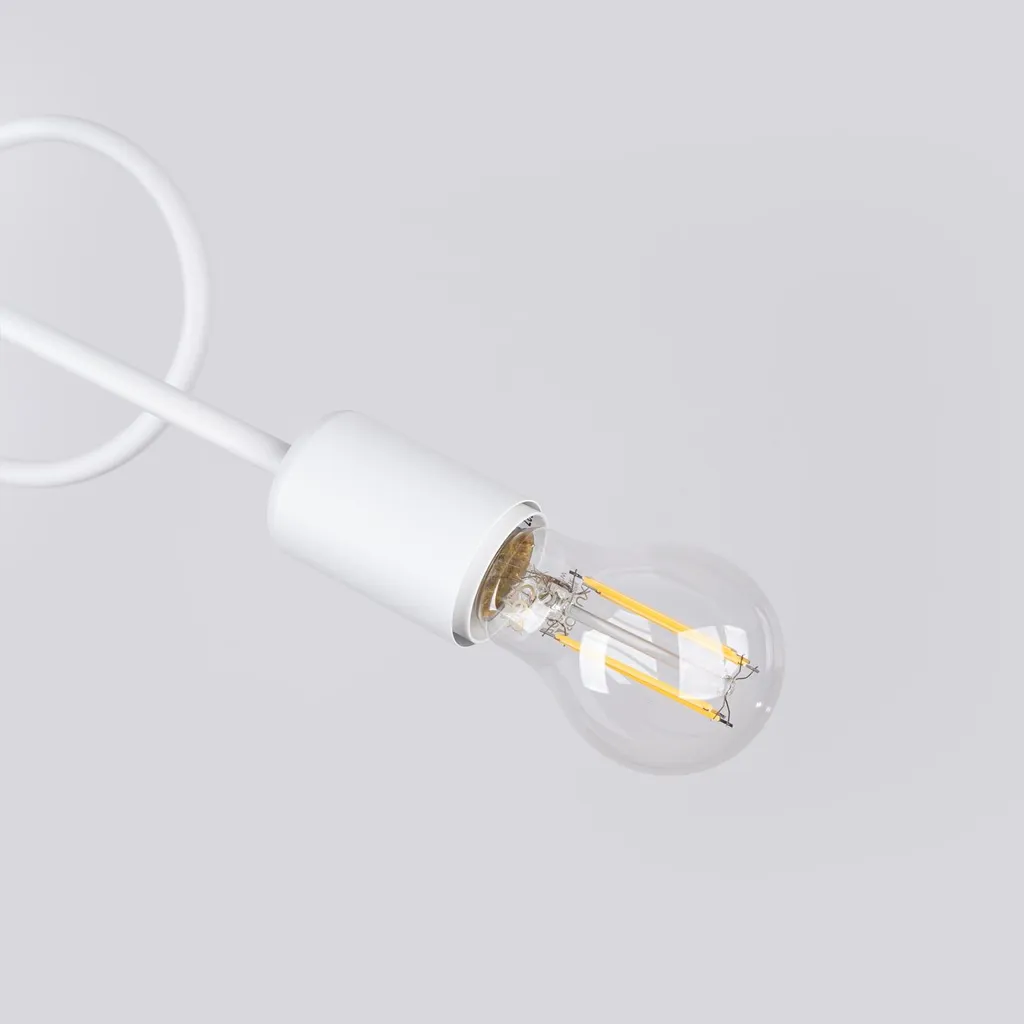 Lustre LOOP 2 Blanc Solution Éclairage Double E27 Acier Robuste - 19