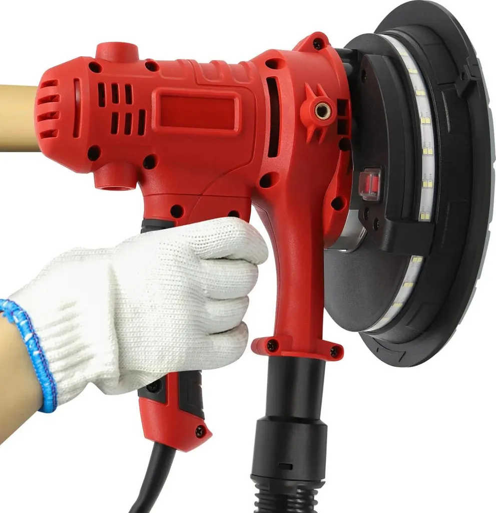 Ponceuse murs sans poussière 1200W LED - Finissez vos plafonds vite
