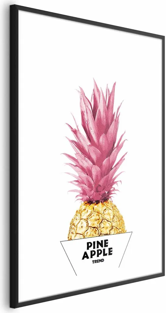 Poster 40x60 Ananas Oro Cornice Nera | Offerta Arredo Interni - 1