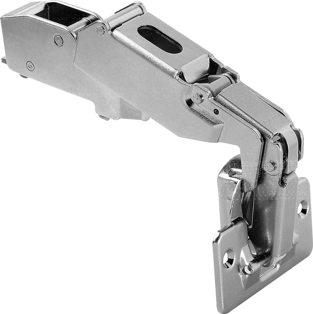 BLUM CLIP top Weitwinkel Scharnier 170°, 9,5mm gekröpft mit Feder, Schrauben