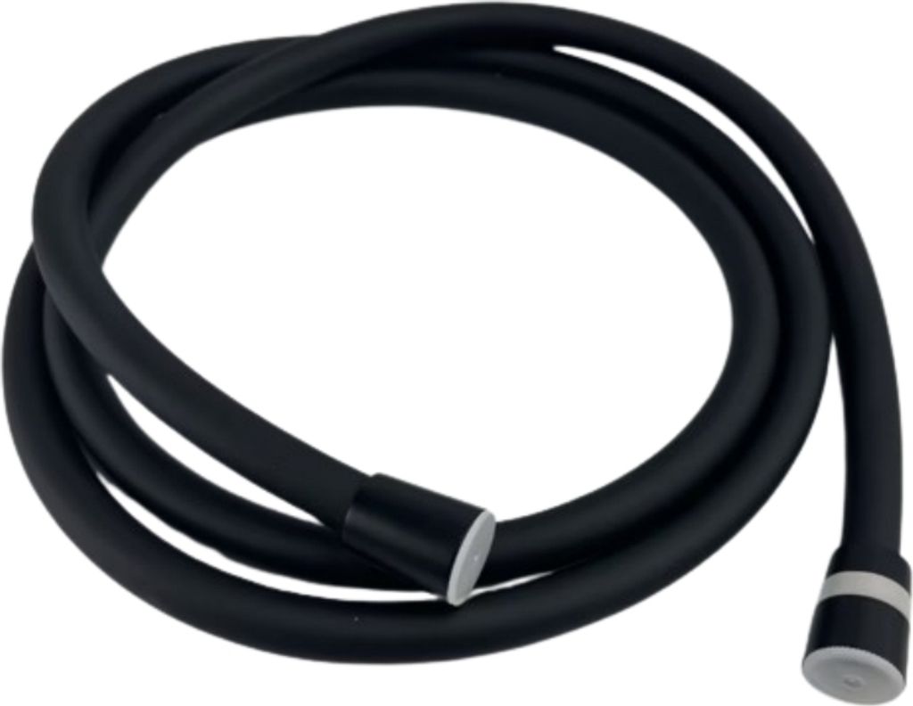 INF 2 m Duschschlauch – hitzebeständiges Silikon Schwarz