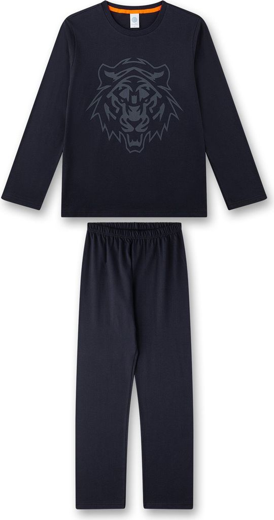 Sanetta Jungen-Schlafanzug lang dunkelblau Tiger 164