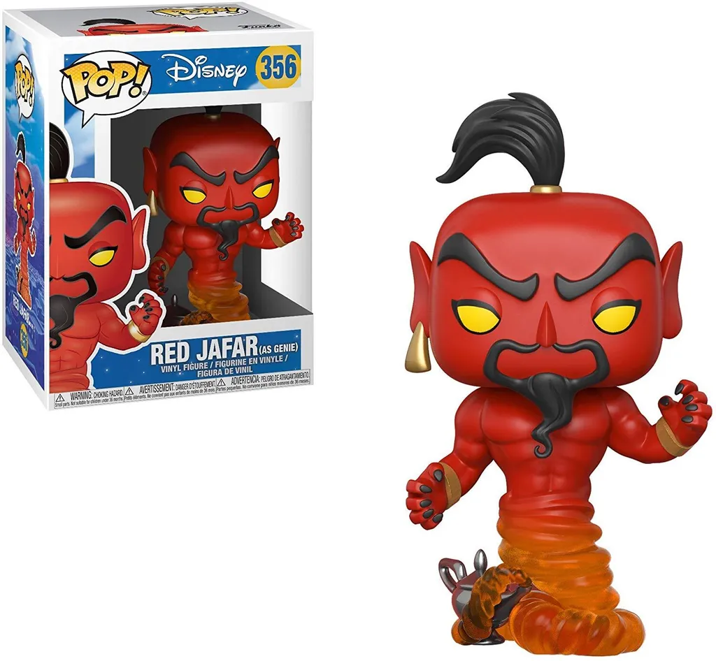 Funko POP Jafar Rouge Génie Figurine Vinyle 10cm Version Disney Aladdin