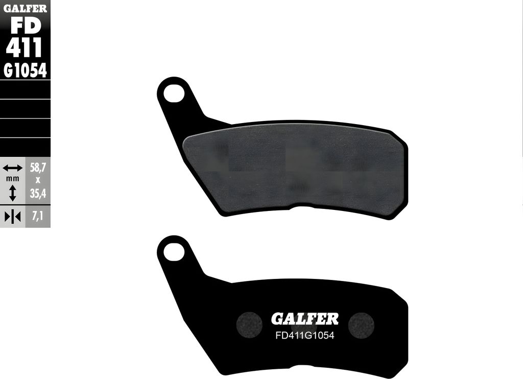 Bremsbeläge Galfer FD411G1054 Semi-Metall vorne für HM CRE RR Six Competition Derapage 50 ccm