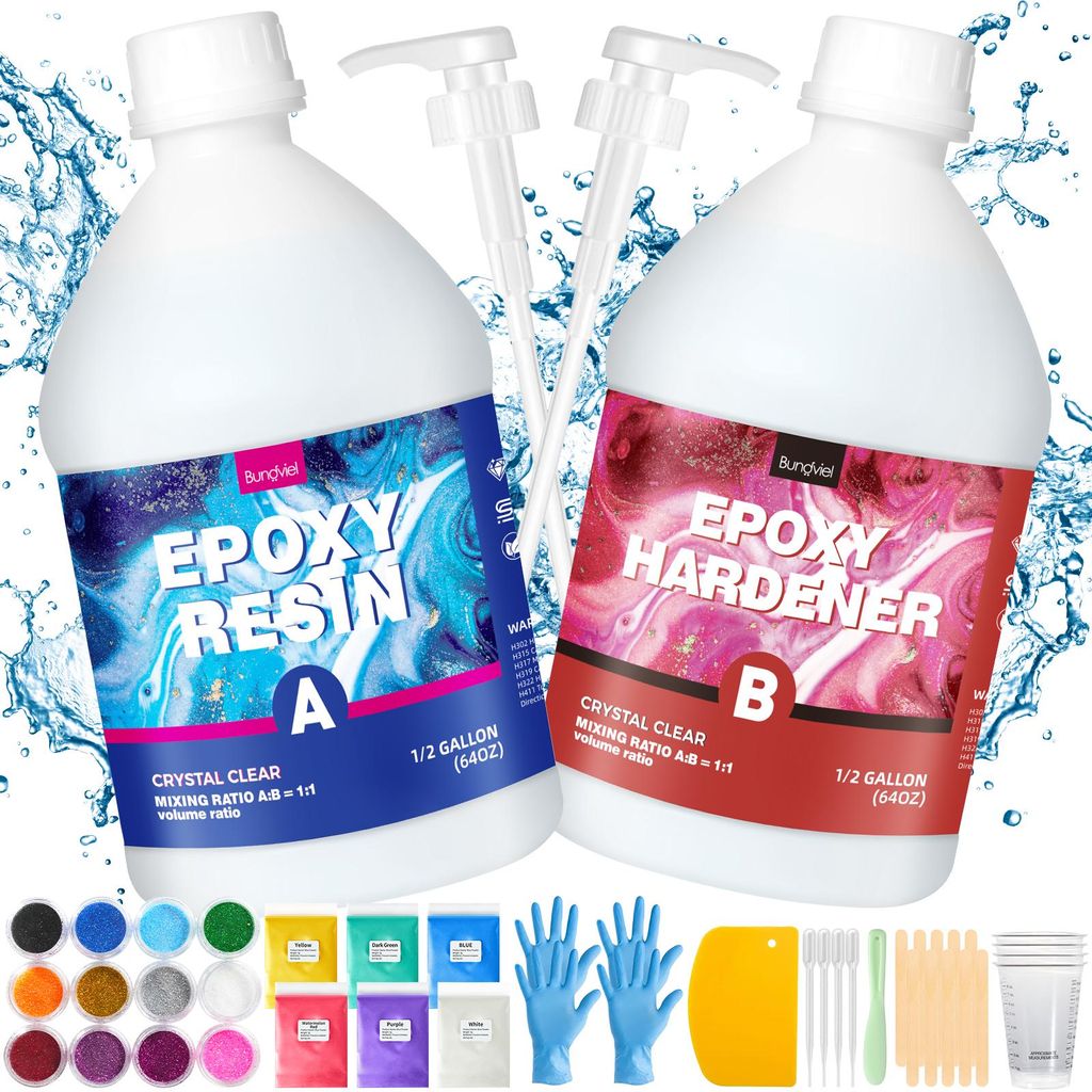 ["Bundvie Epoxidharz-Set, 128oz, 1:1 Gießharz, transparent, Produktbild 