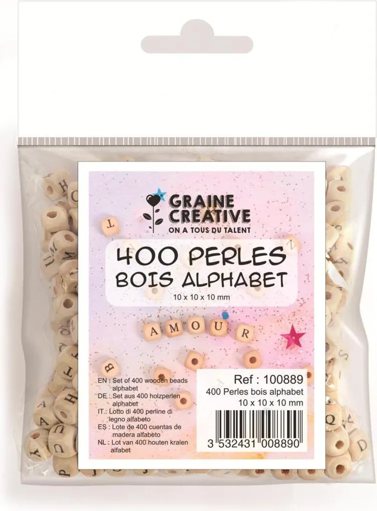 Perles Alphabet en Bois : Créez des Cadeaux Personnalisés avec 400 Cubes