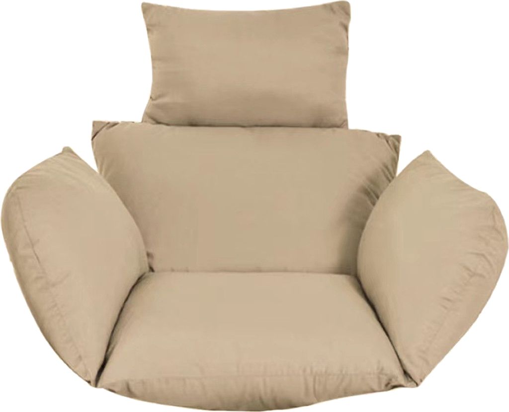 Eierstuhlkissen, Schaukelstuhlkissen mit Kopfstütze, waschbares Hängekorb-Sitzkissen, Ersatz für den Eierstuhl auf der Terrasse und im Garten