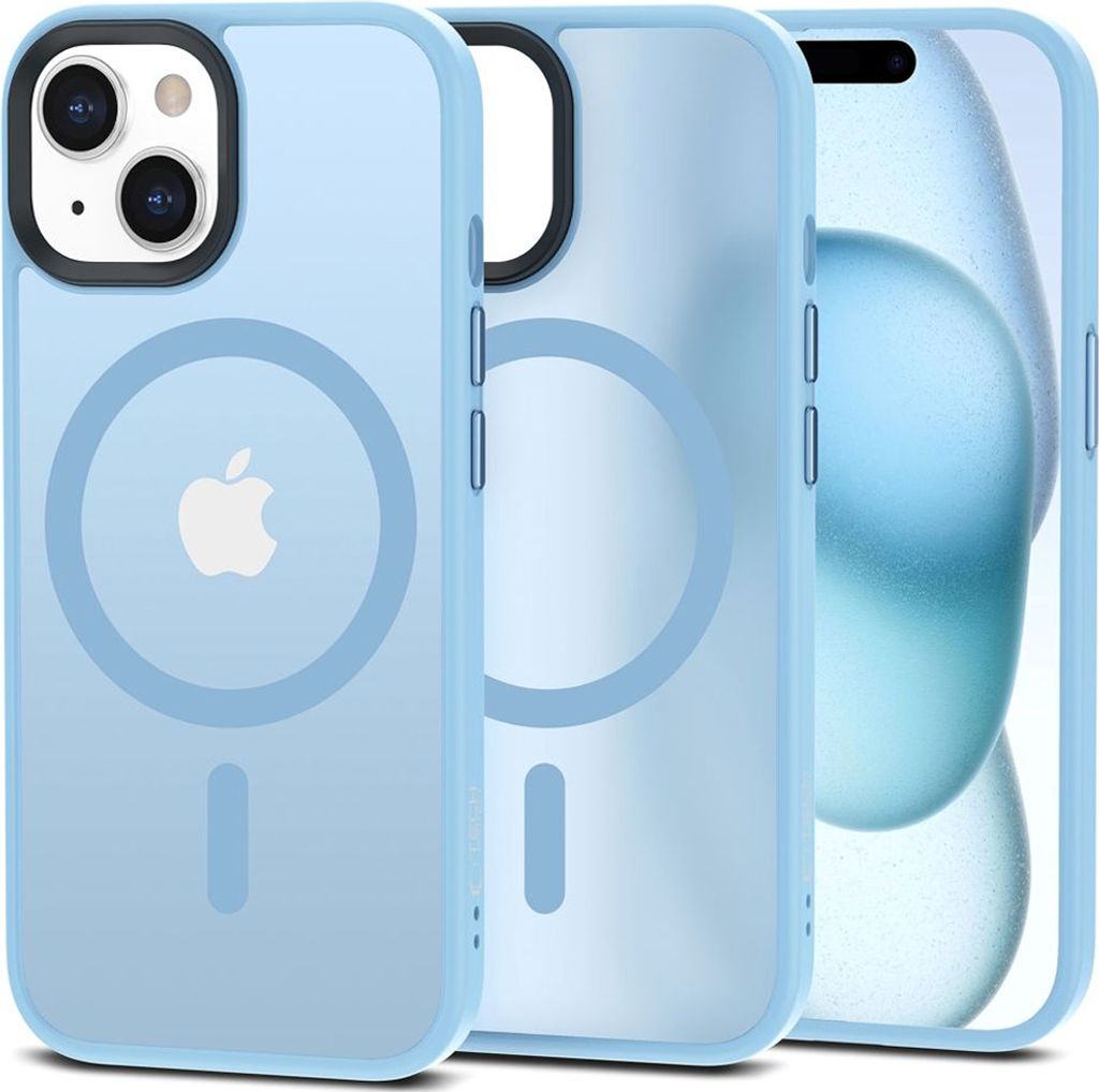 Tech-Protect Magmat Magsafe Iphone 15 Matte Himmelblau Produktbild 