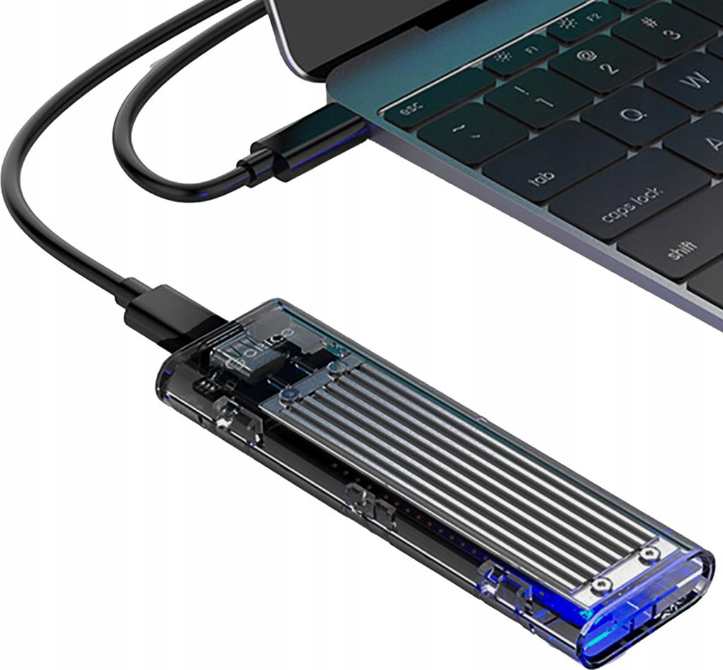 ORICO M.2 NVMe SSD-Gehäuse USB-C 10Gb/s, 8TB Kapazität, Schwarz - Hochwertige Festplattenhülle für schnelle Datenübertragung und zuverlässige...