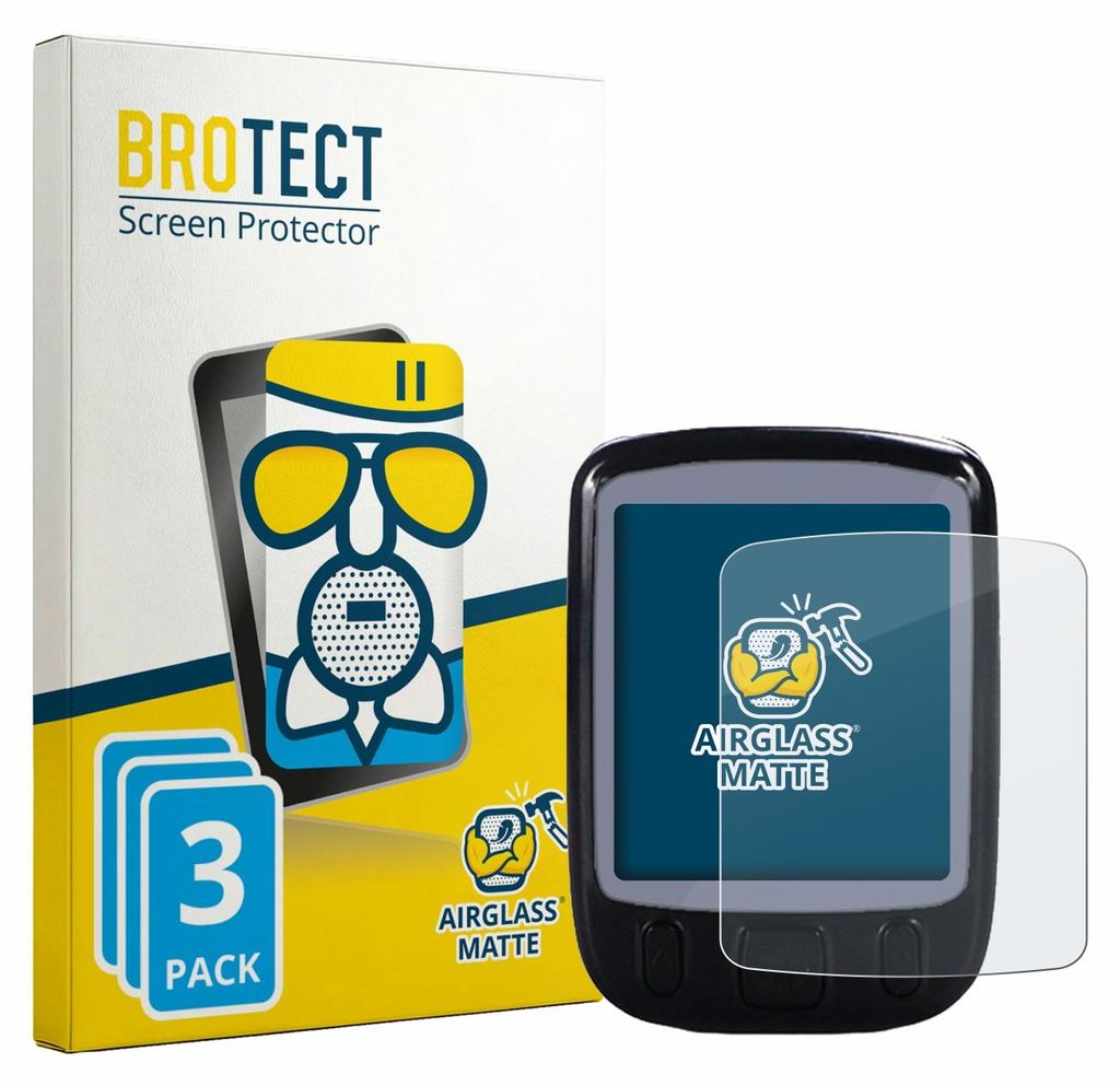3x BROTECT Entspiegelungs Schutzglas für Fravsiu Bike Computer Schutzfolie Panzer Folie Glas Display Schutz matt