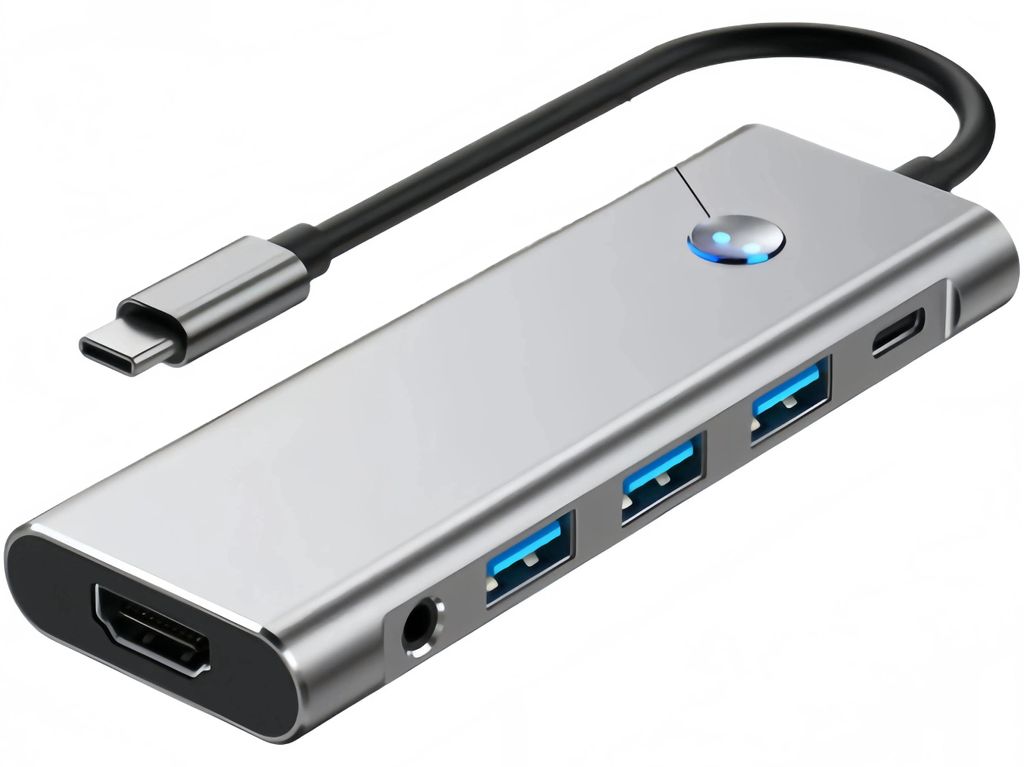 USB-C Hub - 8-in-1 Dockingstation - HDMI 4K - PD 100 W - USB 3.0 - SD/TF Kartenleser - Für Laptop