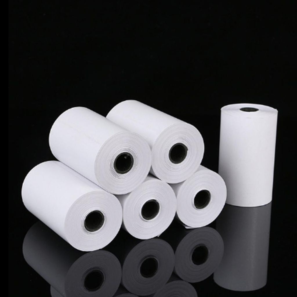 Thermodruckerpapier, 57 X 25 Mm, Wei?e Thermoaufkleberpapierrolle, Transparenter Druck, Bedruckbares Ersatzpapier fr Tagebcher, Notizen, Memos, Tes...