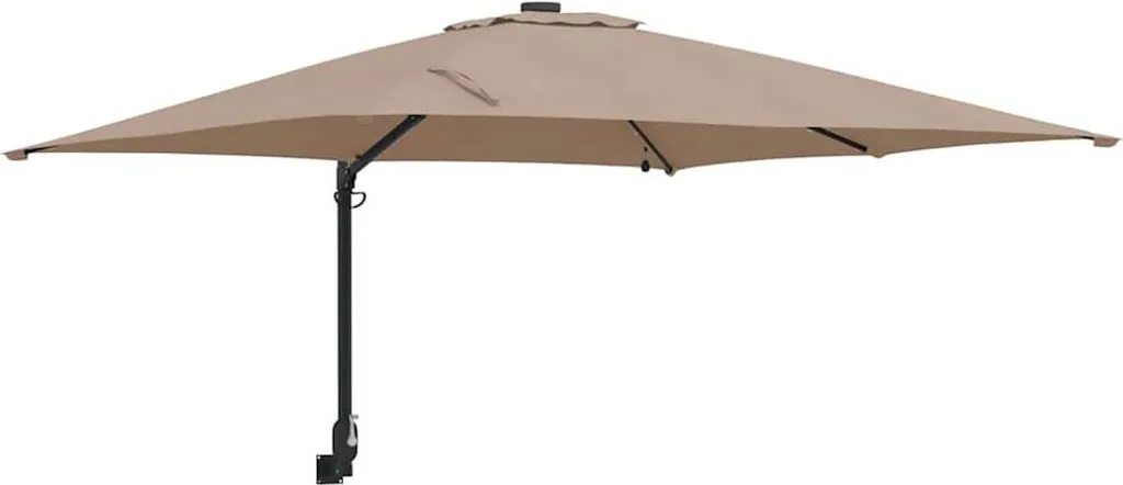 vidaXL Ombrellone da Giardino Taupe 248x247 cm | Ombra Confortevole