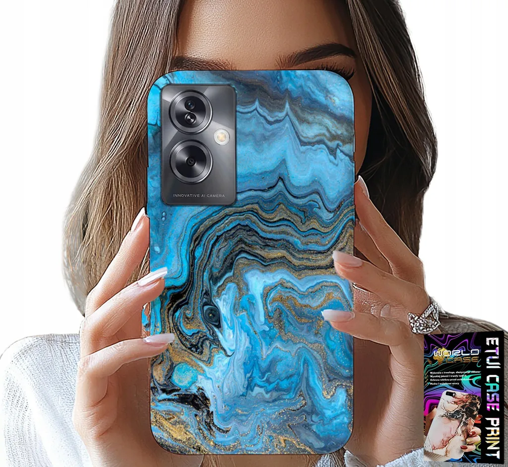 Custodia Antiurto Oppo A79 5G Marmo - Testata per Cadute e Graffi