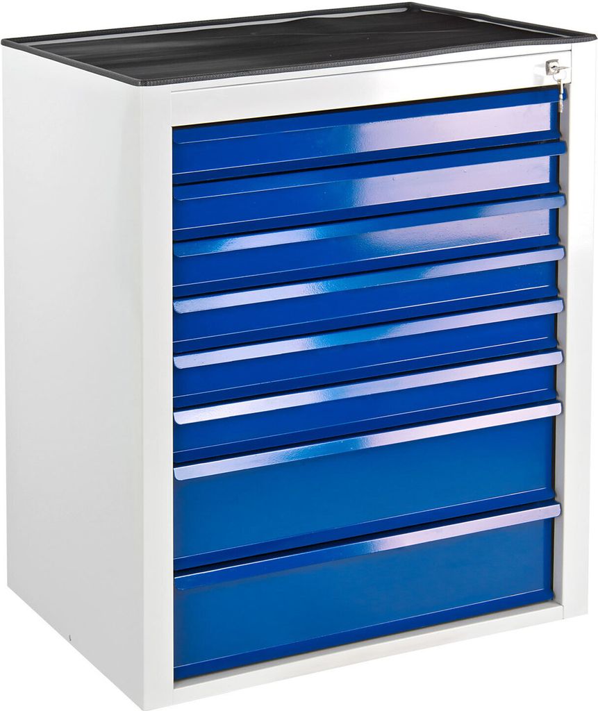 ADB Schubladenschrank MAMMUT 8 Schubladen 71 x 90 cm (B x H) Lichtgrau / Lichtblau