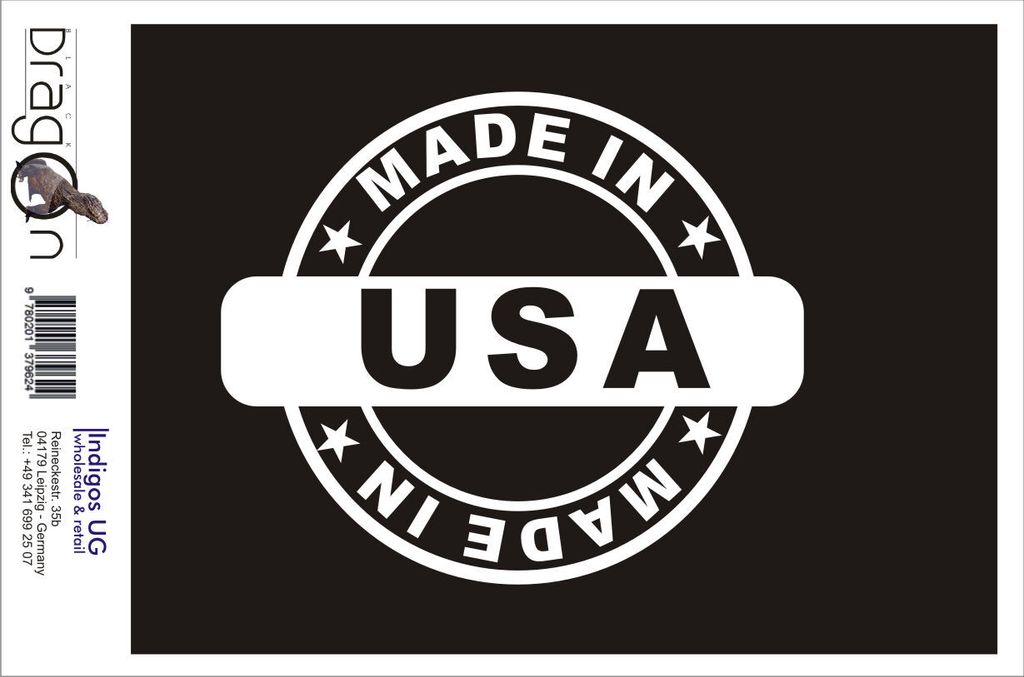 Aufkleber / Autoaufkleber - JDM / Die cut / Auto / OEM - USA 130x110mm weiß - Heckscheibe / Heckscheibenaufkleber