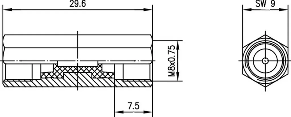 Couplage FME Sti-Sti isolé Telegärtner anti-interférence - 2
