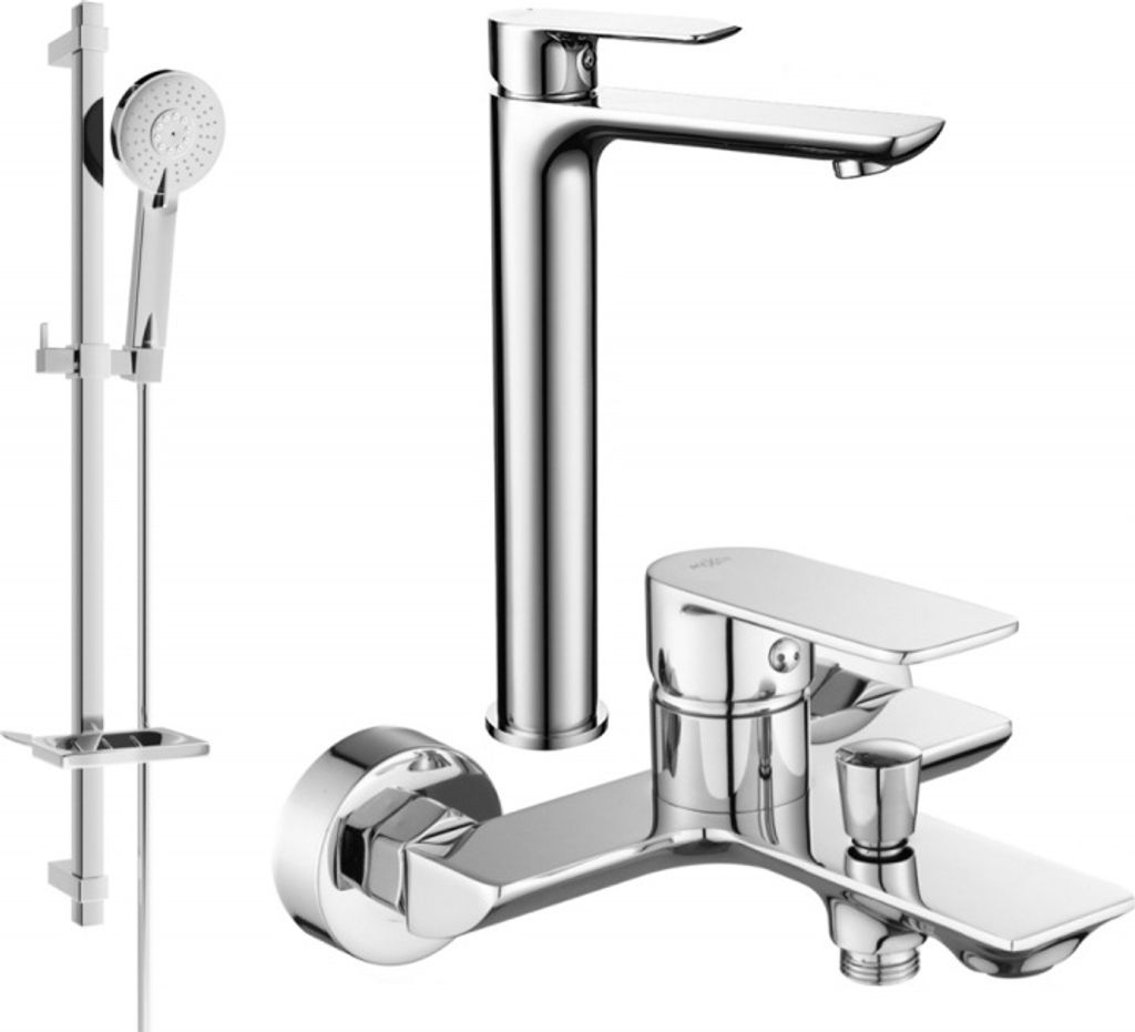 Mexen Alfa DQ40 Badewannenset, Chrom - 745713DQ40-00