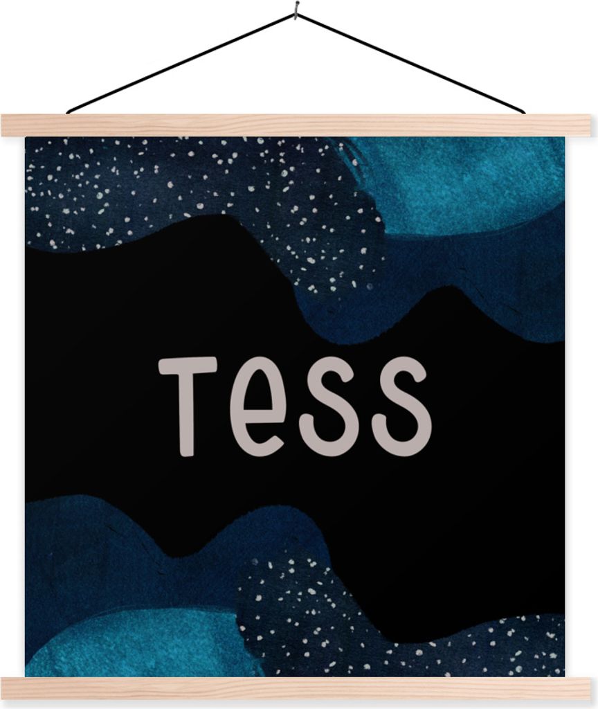 MuchoWow Textilposter Tess - Pastell - Mädchen 120x120 cm mit holzfarbenen Rahmen - Textil-Poster