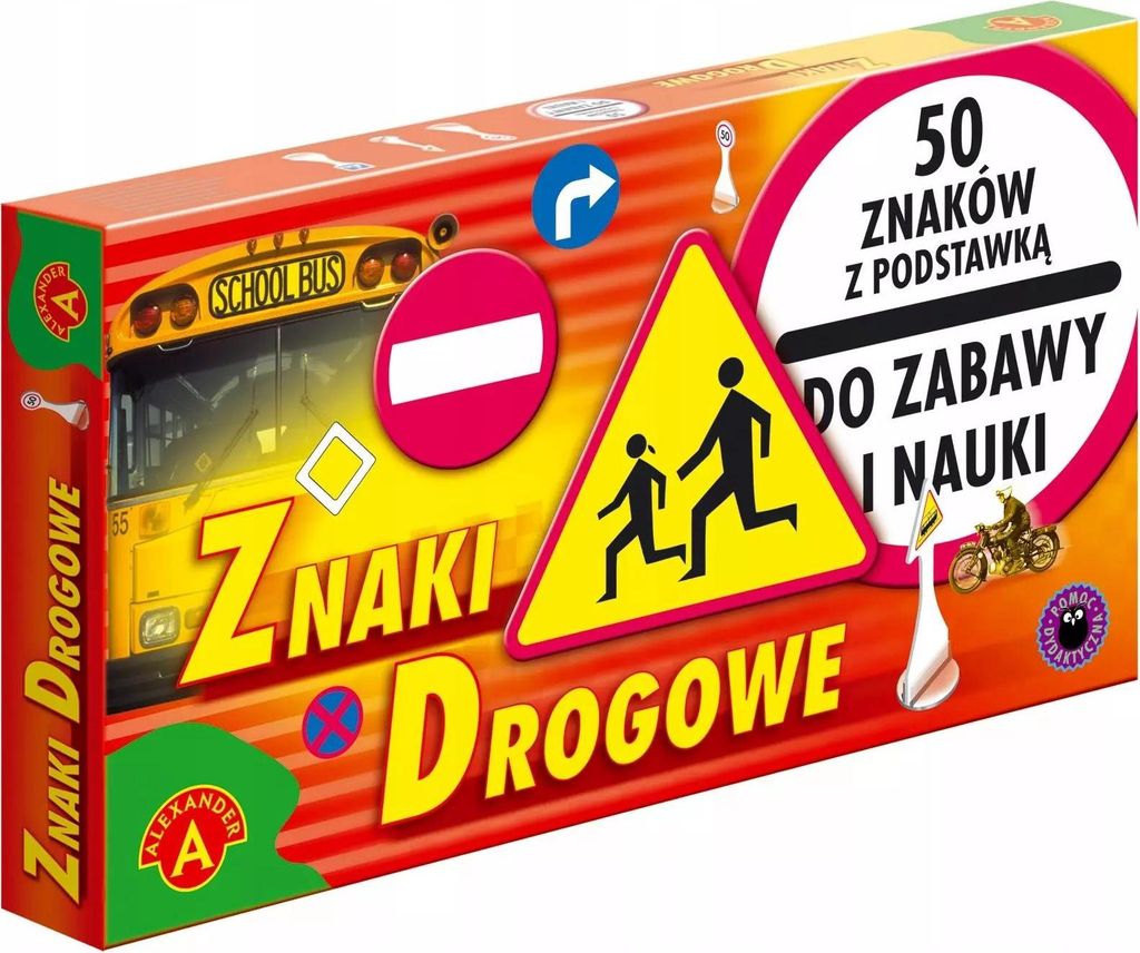 Zestaw znaków drogowych Alexander dla dzieci 50 sztuk Immagine del prodotto 