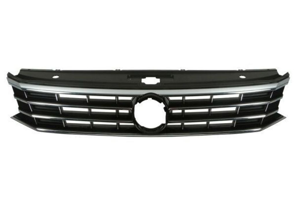 BLIC 6502-07-9587992P Kühlergrill Frontgrill für VW Passat (A32, A33) Grau Chrom Schwarz