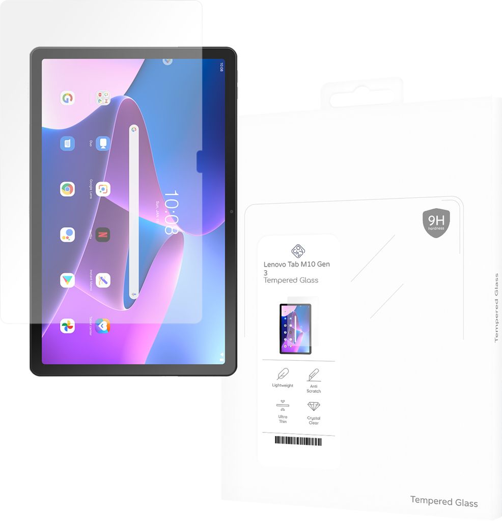 Schutzfolie Lenovo Lenovo Tab M10 Gen 3 - Panzerglas - Cazy - Transparant