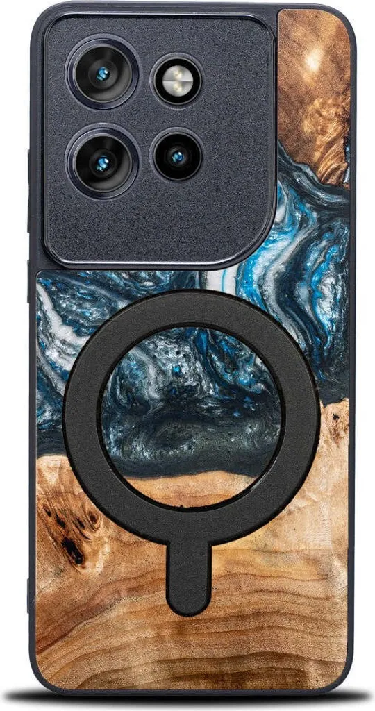Custodia Motorola Edge 50 Neo Legno e Resina Bewood Earth MagSafe
