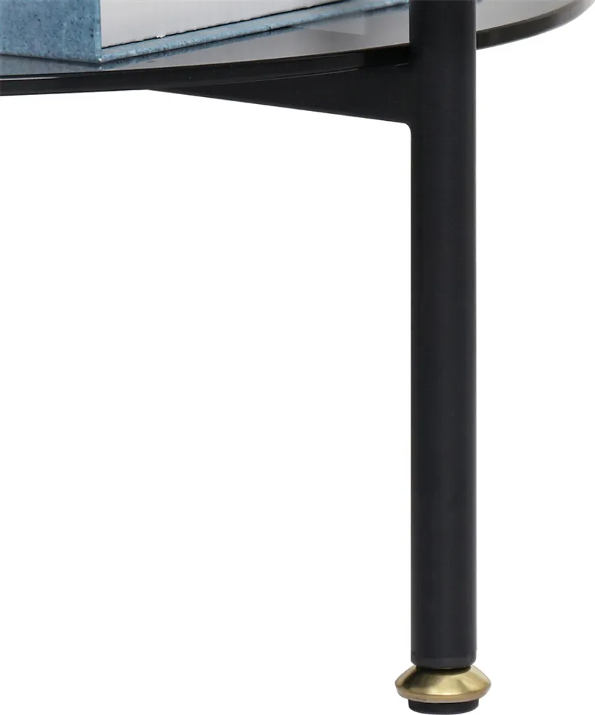 Table basse moderne structure métallique et plateau verre double niveau - 10