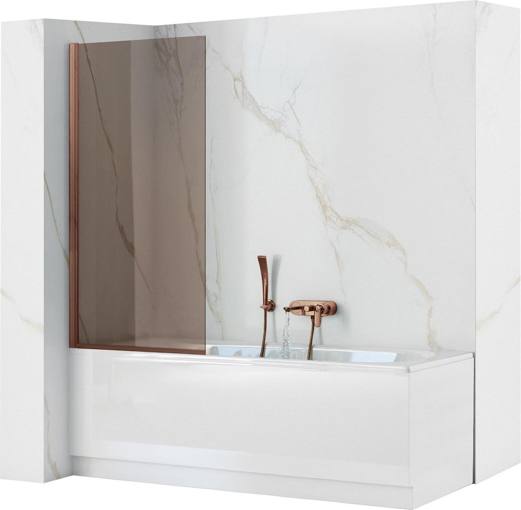 Badewannenschutzwand REA Elegant 70 Brush copper Produktbild 