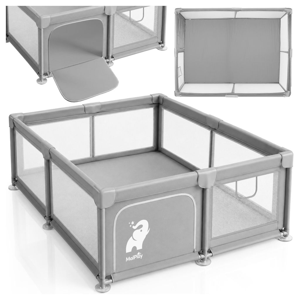 Malplay Laufstall Baby Laufgitter mit Netzwänden 150 x Produktbild 