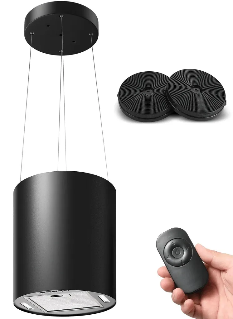 Hotte îlot centrale pour cuisine ouverte aspiration 800 m³/h inox Pro