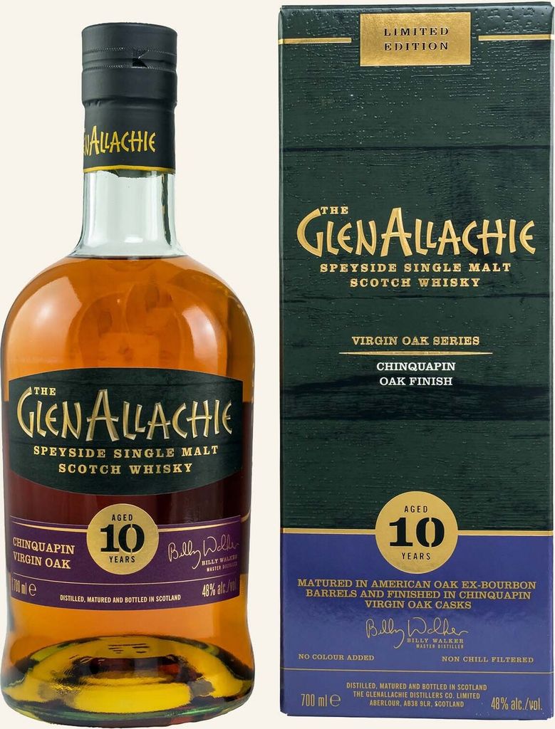 GlenAllachie 10 Jahre - Chinquapin Oak Finish - Virgin Oak Series - Speyside Single Malt Scotch Whisky