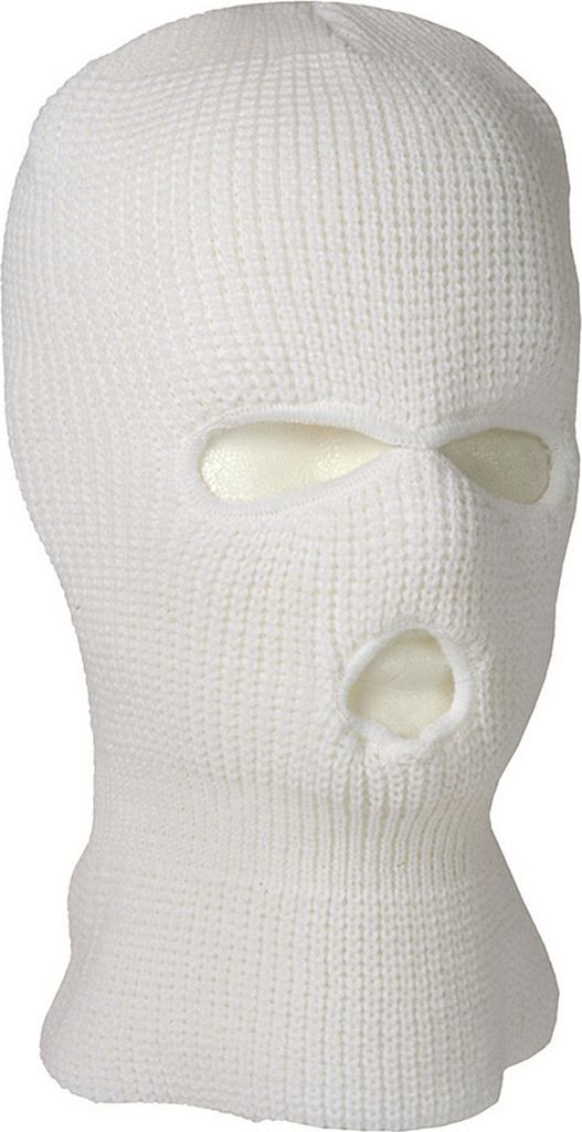 Mil-tec Balaclava, 3-Loch, Weiß