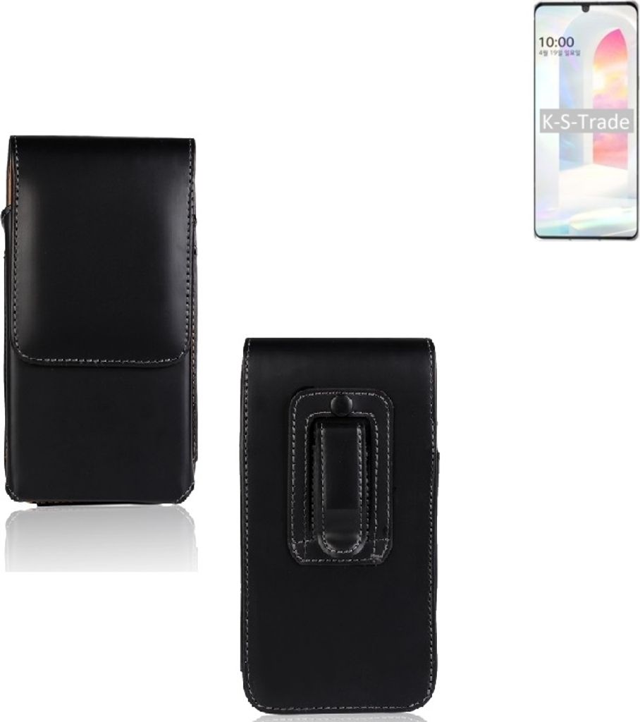 K-S-Trade Gürteltasche für LG Electronics K31 Schutz Hülle Handy Hülle mit Magnetverschluss Holster in schwarz