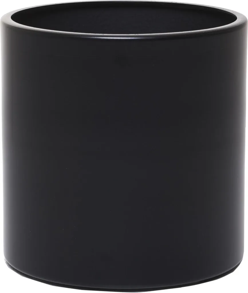 Pot de fleurs léger et robuste en aluminium noir mat NEW RONDO