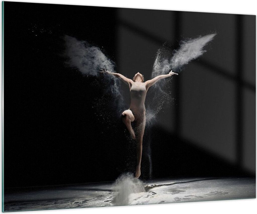 Bilder auf glas - Einteilig - Fotografie Tanz Flügel - 100x70cm - Glasbilder - Wandbilder - Bilder - zum Aufhängen bereit - Wanddekoration aus Gl...